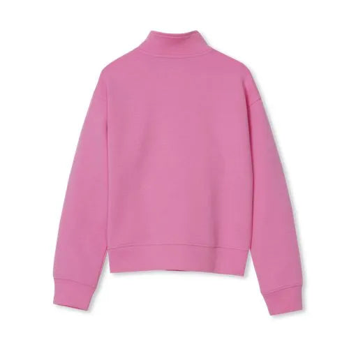 Girls Long Sleeve Double Knit Quarter Zip
