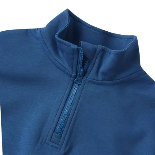 Girls Long Sleeve Double Knit Quarter Zip