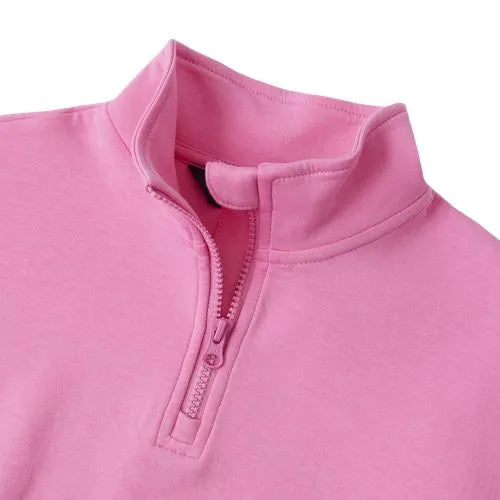 Girls Long Sleeve Double Knit Quarter Zip