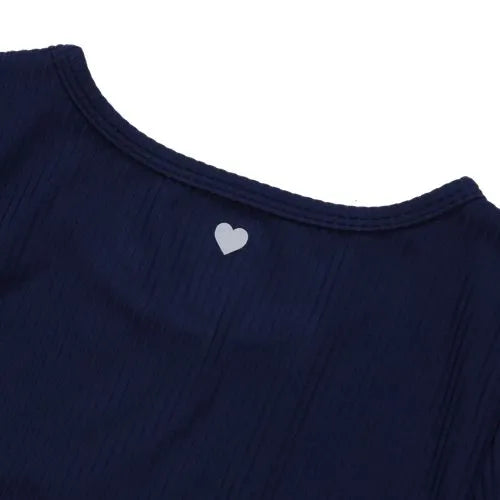 Girls Short Sleeve Active Ribbed Tee