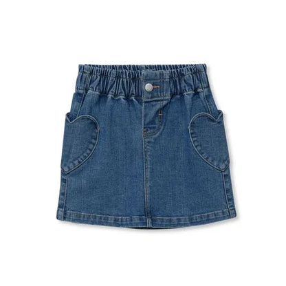 Girls Denim Skirt with Pockets