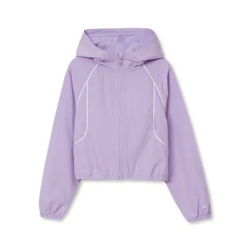 Girls Active Long Sleeve Hooded Track Jacket