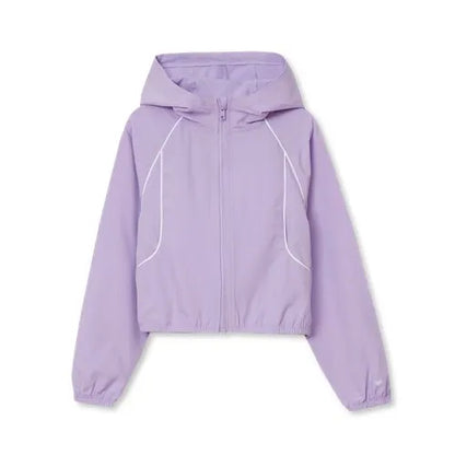 Girls Active Long Sleeve Hooded Track Jacket