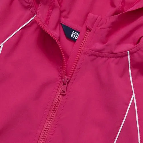 Girls Active Long Sleeve Hooded Track Jacket
