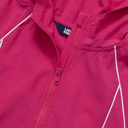 Girls Active Long Sleeve Hooded Track Jacket