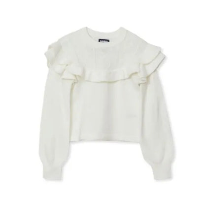 Girls Long Sleeve Ruffle Sweater