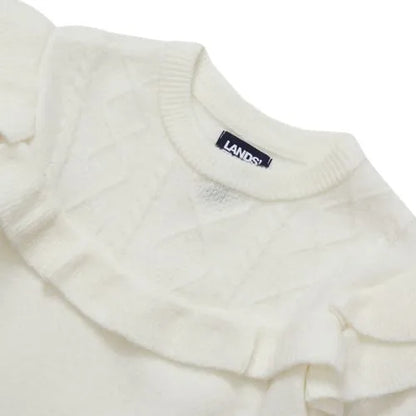 Girls Long Sleeve Ruffle Sweater