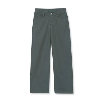Girls Wide Leg Twill Pants