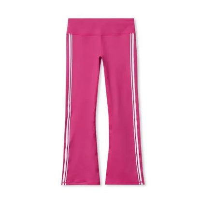 Girls Active Flare Leggings with Side Stripe