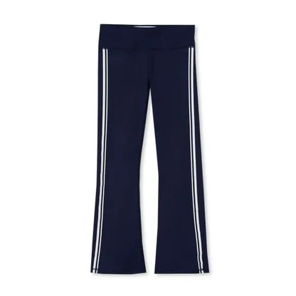 Girls Active Flare Leggings with Side Stripe