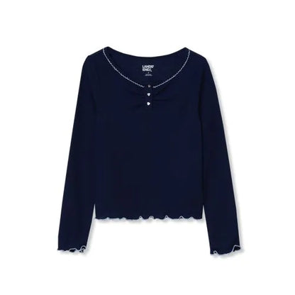 Girls Long Sleeve Sleep Henley