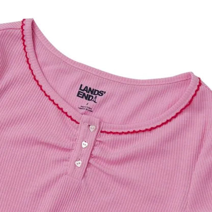 Girls Long Sleeve Sleep Henley