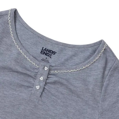 Girls Long Sleeve Sleep Henley