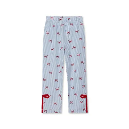 Girls Bow Flannel Pajama Pants