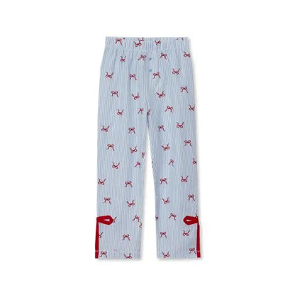 Girls Bow Flannel Pajama Pants