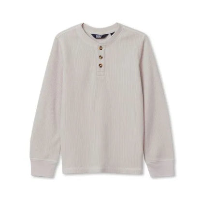 Boys Long Sleeve Thermal Henley