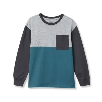 Boys Long Sleeve Colorblock Shirt