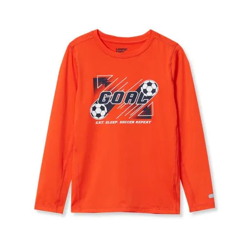 Boys Active Long Sleeve Graphic Tee