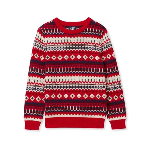 Boys Intarsia Holiday Crewneck