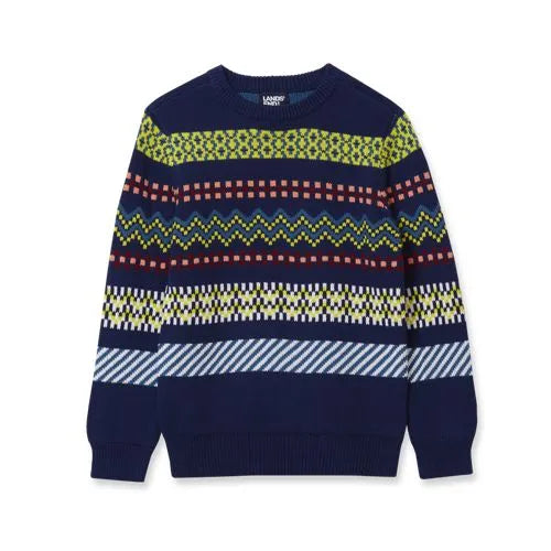 Boys Intarsia Holiday Crewneck