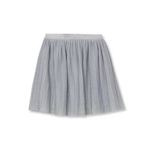 Girls Pleated Metallic Skirt