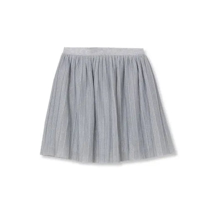 Girls Pleated Metallic Skirt