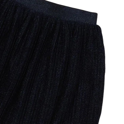 Girls Pleated Metallic Skirt