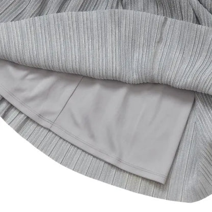 Girls Pleated Metallic Skirt