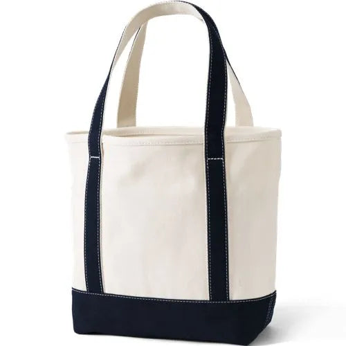 Medium Applique Open Top Canvas Tote