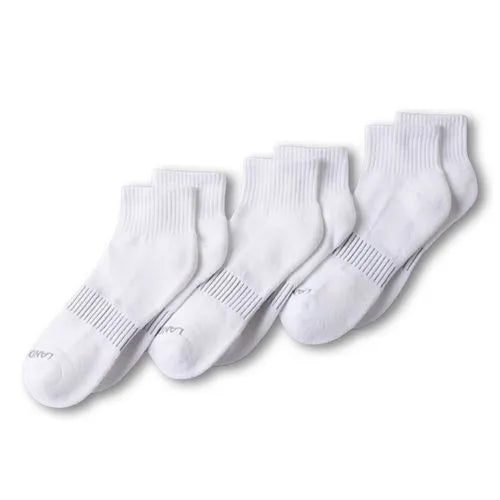Men's Performance Half Cushion Quarter Crew Socks 3 Pack