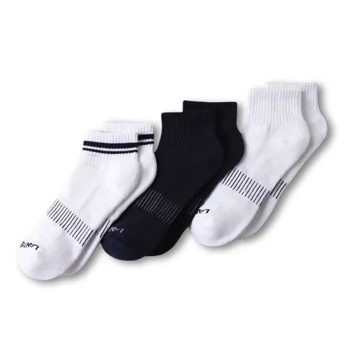 Men's Performance Half Cushion Quarter Crew Socks 3 Pack