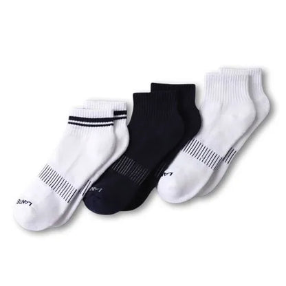 Men's Performance Half Cushion Quarter Crew Socks 3 Pack