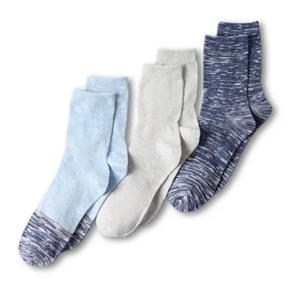 Women's Lightweight Slub Midi Socks 3 Pack