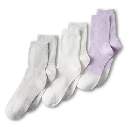 Women's Lightweight Slub Midi Socks 3 Pack