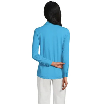 Women's Long Sleeve Button Front Garden Tee - Sunshade UPF 50 Quick Dry