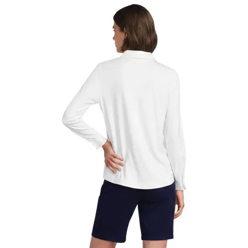 Women's Long Sleeve Button Front Garden Tee - Sunshade UPF 50 Quick Dry