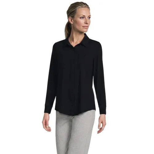 Women's Long Sleeve Button Front Garden Tee - Sunshade UPF 50 Quick Dry