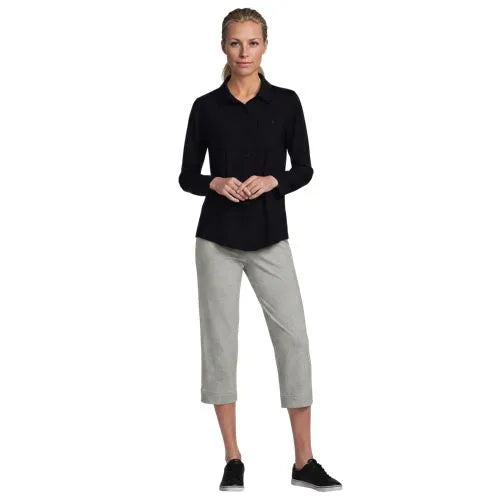 Women's Long Sleeve Button Front Garden Tee - Sunshade UPF 50 Quick Dry