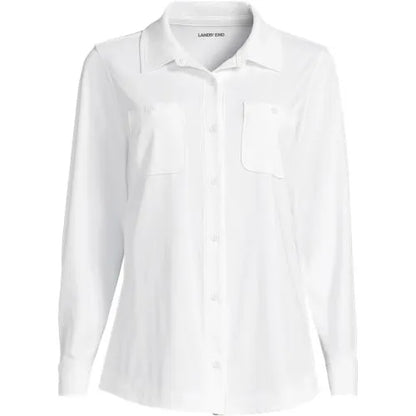 Women's Long Sleeve Button Front Garden Tee - Sunshade UPF 50 Quick Dry