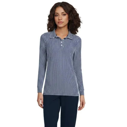 Women's Long Sleeve Garden Polo - Sunshade UPF 50 Quick Dry