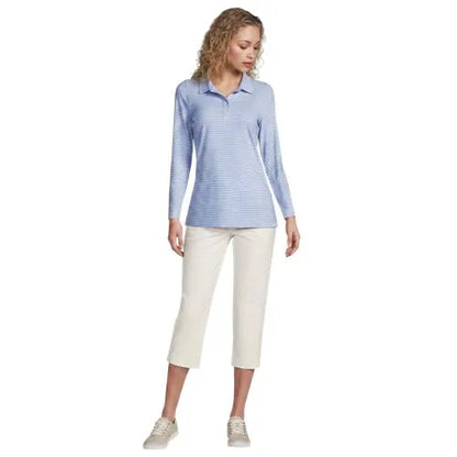 Women's Long Sleeve Garden Polo - Sunshade UPF 50 Quick Dry