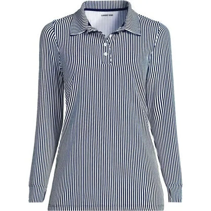 Women's Long Sleeve Garden Polo - Sunshade UPF 50 Quick Dry