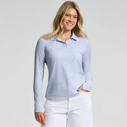 Women's Long Sleeve Garden Polo - Sunshade UPF 50 Quick Dry