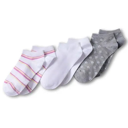 Women's Cotton Patterned Ankle Socks 3 Pack