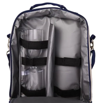 Wine Cooler Tote Set with 2 Wine Glasses