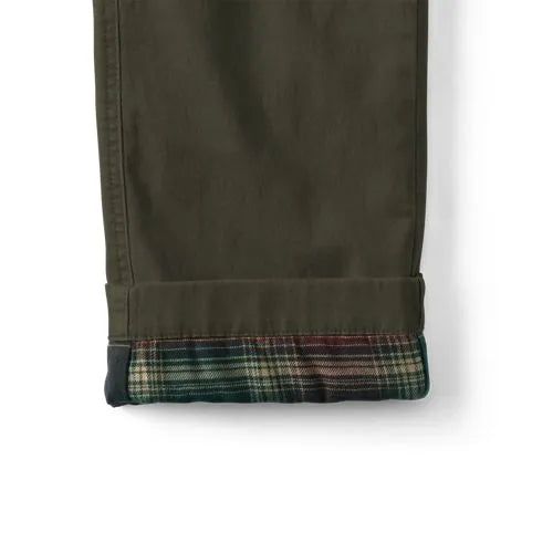 Men's Knockabout Comfort Waist Classic Straight Fit Flannel Lined Chino Pant