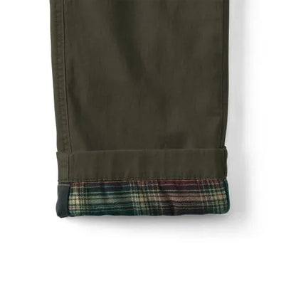 Men's Knockabout Comfort Waist Classic Straight Fit Flannel Lined Chino Pant