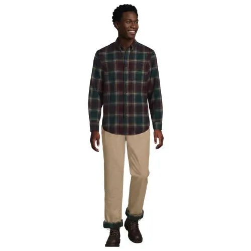 Men's Knockabout Comfort Waist Classic Straight Fit Flannel Lined Chino Pant