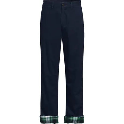 Men's Knockabout Comfort Waist Classic Straight Fit Flannel Lined Chino Pant