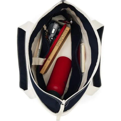 Medium Applique Open Top Canvas Tote